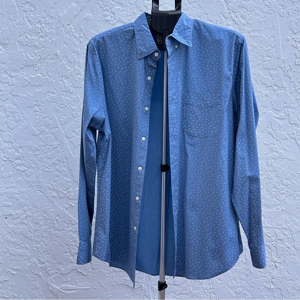 J. Crew Navy Patterned Button Down Shirt